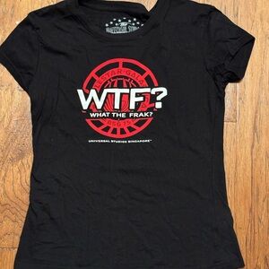 Universal Studios Singapore Battlestar Galactica WTF What the Frak t shirt